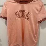 Nike  Dri FIT Team Peach Ringer T Shirt Womens Medium Athletic Top Photo 0