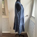 Tommy Bahama  Tencel Lyocel Chambray Split Neck‎ Cover Up Dress medium boho Photo 4