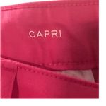 st. john's bay Womens High-rise Flat Front Capri Pants Pink Trousers Size 4 Photo 3