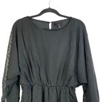 Urban Outfitters  Lumière Swiss Dot Dolman Long Sleeve Mini Dress Black Size M Photo 2