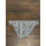 Victoria's Secret VS Victoria’s Secret Swimsuit Strappy Bikini Bottom Snakeskin Ivory Black NWOT S Photo 6