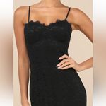 Lulus  Instinctively Stunning Black Lace Trumpet Bustier Maxi Dress size Small Photo 4