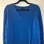 Gap  Sweater Blue V Neck Knit Women’s Sz XXL GUC Silk Blend Photo 2