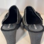 Fashion Bug  Chunky Black Studded Buckle Strap Clogs 7M Y2K VTG Boho Grunge Photo 3