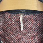 Free People  Black Aztec Geo Print Long Cozy Jacket Wool Alpaca Blend Size XS Photo 3