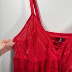 Torrid  Babydoll Tank Women 5X Plus Size Red Lace Romantic Adjustable Straps Top Photo 3