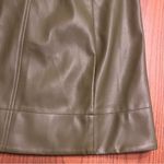 Anthropologie Tanya Green Vegan Leather Snap Front A-Line Mini Skirt Size 8 NEW Photo 12