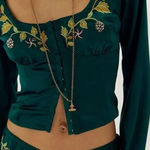 Free People  Women's Green Autumn Bloom top Photo 0