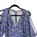 Lilly Pulitzer Bryce Romper Taverna Tile Print Bright Navy Blue Size Small Photo 3