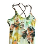 Maaji Floral Print Maxi Dress Lace-Up Open Back Stretch Beach Swimwear Small Photo 1