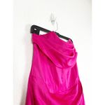 Revolve NWT  Bardot Trinity Corset Mini Dress Size 10 Deep Pink Satin Strapless Photo 6