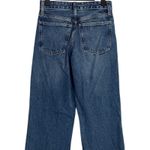 ZARA Straight Leg Mid Rise Full Length Casual Denim Jean Zip 2 Blue Medium Wash Photo 4