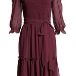 Rachel Parcell  Purple Nectar Smocked Tie Waist Dress Photo 0