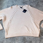 Vera Wang Simply Vera  Pale Pink Knit Sweater NWT SIZE XL Photo 0