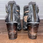 FREEBIRD by Steven  Claw Sandals in Distressed Black Photo 6