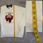 Vintage Apple Sweatshirt Womens XL Grandma Grandkids Embroidered Teddy Bear Photo 6