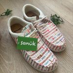 Sanuk Women's Pink and White Flats Photo 1