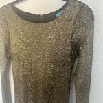Alice + Olivia Selma Metallic Bronze Bodycon Dress Small Gold Photo 3