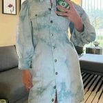 Something Navy Eleanor Puff Denim Dress Photo 0