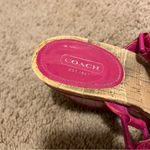 Coach Pink and Tan Wedge-heeled Sandals Photo 5