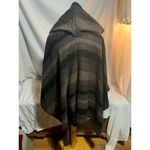 Cruel Girl NWT Cruel Denim Hooded Blanket Striped Poncho Photo 2