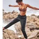 Athleta Cabo Linen Joggers Black Elastic Waist Zipper Pocket Drawstring 2 Petite Photo 2