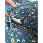 AMERICANA BY SHARIF Blue Floral Fabric Bucket Bag Photo 2