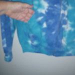 Resort Stop Venice Beach CA L Blue Tie Dyed Hoodie Sweatshirt Zip Front Jacket Size L Photo 2