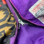 London Fog Vintage 80s  Jacket XL Multicolor Aztec‎ Pattern Removable Liner Photo 7