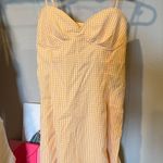 Forever 21 Orange And White Checkered Dress Photo 0