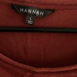 Hannah LongSleeve rust color sweater in Large, pockets at front hemline, A07 Orange Photo 2