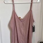 Danskin Women's Pink V-Neck Tank Top Size Medium Thin Straps Textured Fabric NWT Photo 1