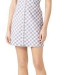 Saylor Dress Women Large Purple Plaid Gingham Hadleigh Mini MSRP$225 Preppy Boho Photo 0