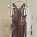 Tan Maxi Skirt Lightweight Material Elastic Waistband Purple Size M Photo 4