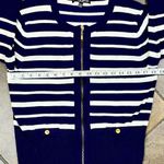 Cable & Gauge  Petite Striped Nautical Full Zip Cardigan Jacket PXL Photo 6