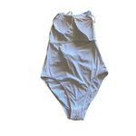 ANDIE  THE PALOMA RIB White One Piece Adjustable Straps Padded  Suit SZ L #1437 Photo 6