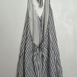 Cooperative Linen Blend White Halter Parker Neck Smocked Back Romper Photo 2