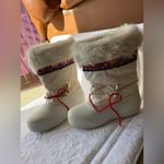 Sorel Women's Winter Boots Swiss Floral Faux Fur Size 6 White Red Arctic Water Photo 6