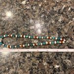 Seahorse Pendant Beaded Necklace Genuine Turquoise Freshwater Pearls Coral Blue Photo 2