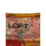 Loft Ann Taylor Orange & Red Short Sleeve Smocked Top Women's Small Photo 5