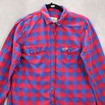 Hollister  Red Flannel Plaid Vintage Y2K Gingham Buffalo 90s Urban Shirt Large Photo 2