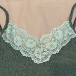 Michael Stars size S green w/green lace trim tank top GUC Photo 1