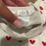 LAKE Red Heart Pajama Top White Size M Photo 3