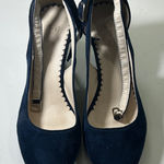 Chic Navy Women's Heels with Bow Detail Blue Size 8 Photo 0
