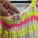 Vibrant Maxi Dress with Neon Stripes Pink Photo 1