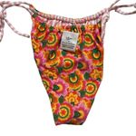 VDM The Label Marley Reversible String Bikini Bottom Floral / Stripe Med New Photo 63