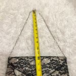 ALDO Lace Small Clutch Chain Bag Black Metallic Photo 7