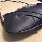Kate Landry  Navy Blue Satin Clutch/Shoulder Bag Photo 6