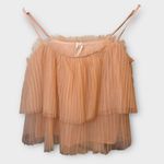 Anthropologie Pleated Tulle Cami Top – Size M (Peach Blush) Photo 6
