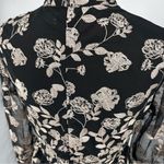 Altar'd State  Malvern Lg Black Rose Gold Floral Choker Neckline Mini Dress Party Photo 5